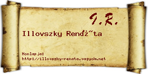 Illovszky Renáta névjegykártya