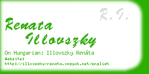 renata illovszky business card